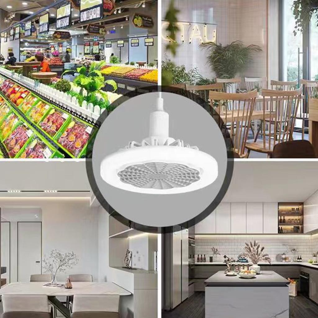 E27 LED Ceiling Fan Lamp Adjustable Wind Speed Cooling Fan Light with Remote Control Electric Cooler for Home