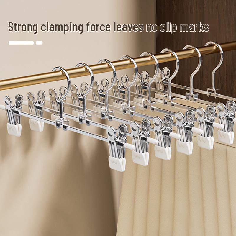 Strong No-Mark Trouser and Skirt Hanger Clips for Drying and Storage