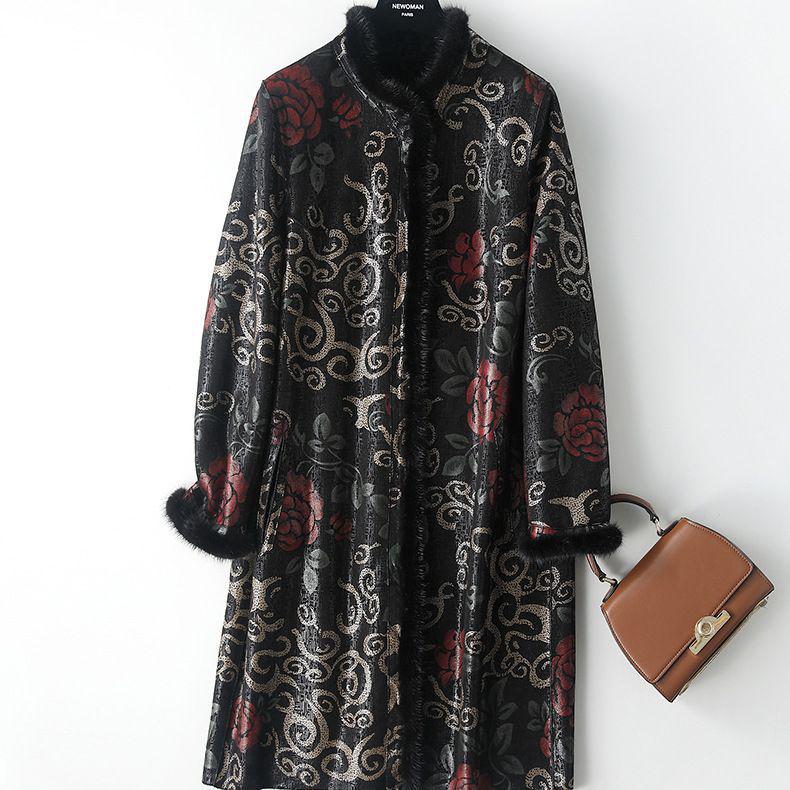 Haining Lang Nerzmantel für Damen - High-End Winterstil