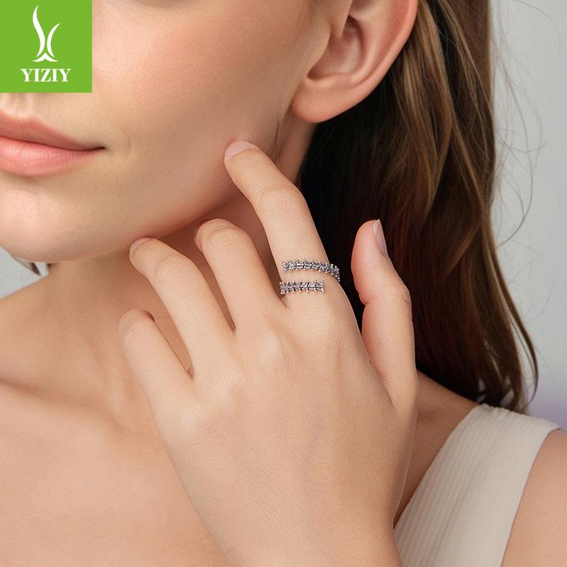 Dark Wind Personality Spine Opening Ring Unique Wind S925 Sterling Silver Ring Jewelry