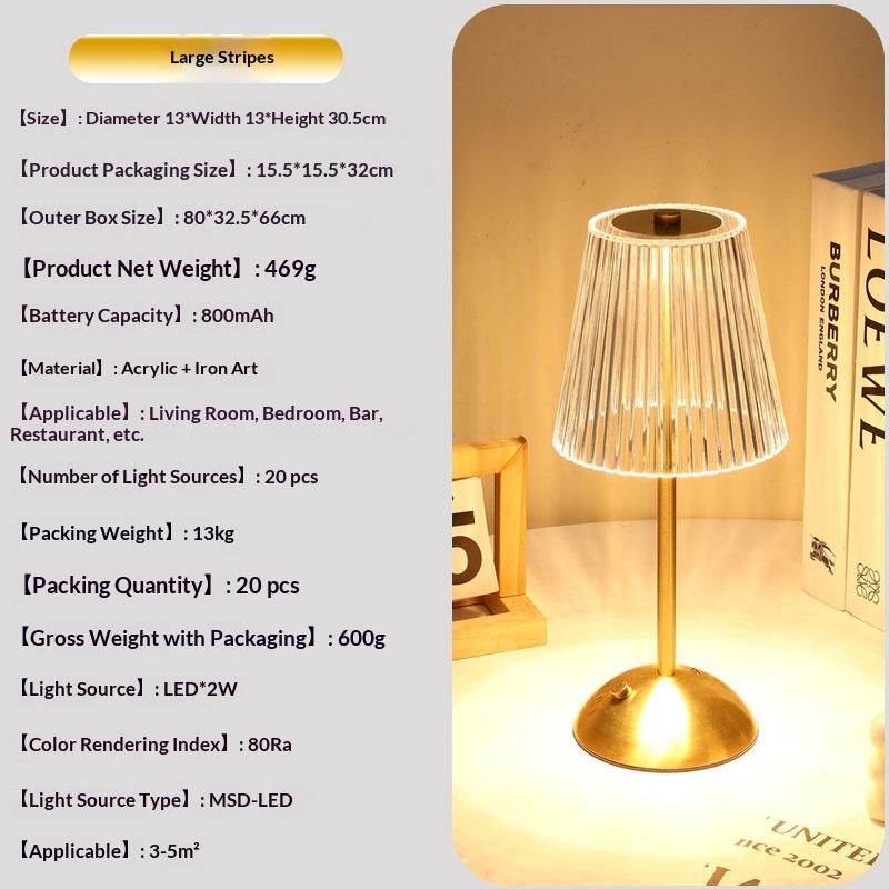 Rechargeable Desk Lamp With LED Aesthetic Design And 3 Color Light Modes For Bedrooms