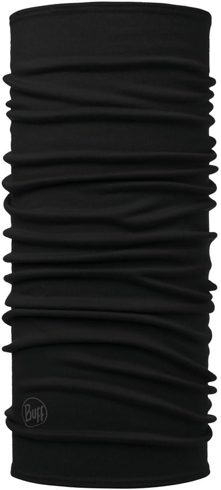 Buff Merino Midweight Odor Temperature Solid Black Neckwear, Resistant, Regulating, 270825,