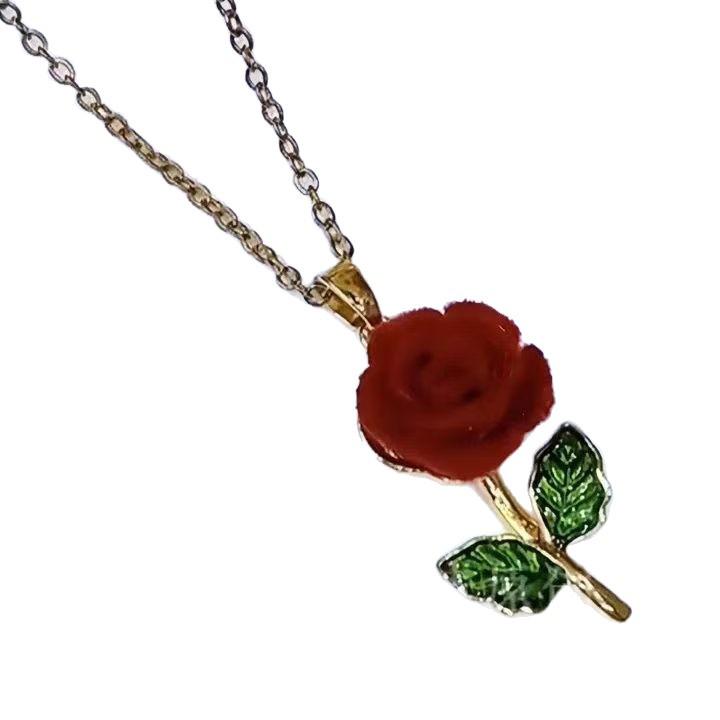 Elegante 2026 Rozen Hanger Ketting - Veelzijdig, Hoge Textuur Romantisch Ontwerp