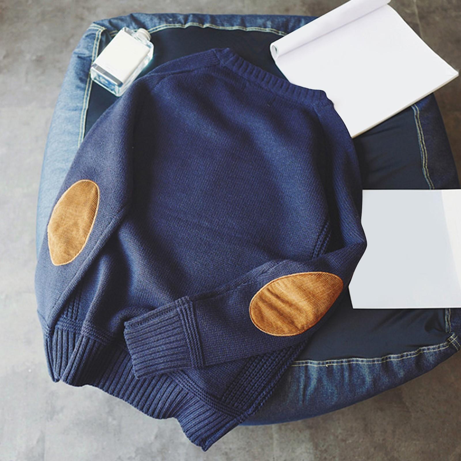 

Осенние и зимние повседневные трикотажные толстовки, свитера-пуловеры с круглым вырезом, мужские и женские внутренние топы