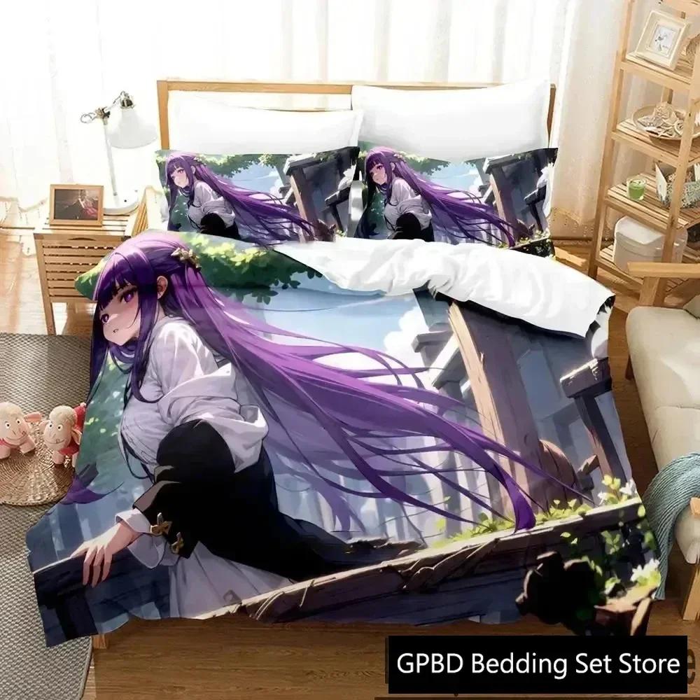 Luxuriös Neu 3D-Druck Anime Frieren Bequeme Bettdecke Bettbezug Kissenbezug Bettwäscheset Kinderzimmer Dekoration Heimtextil