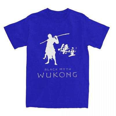 Camiseta Haikyuu Black Myth Wukong Camisetas de Algodão Wukong jogo Tendência Legal Camiseta para Homem Praia Básica Casual Camisetas de Manga Curta