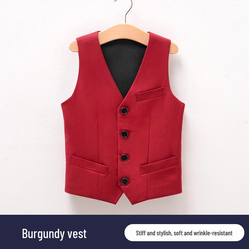 Boys' Academy Style Solid Color Vest for Formal Events and Page Boys