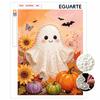 DIY Frameless Pearl Painting Kit Cute Ghost Sunflower Pumpkin Pattern 3D Shiny Bead Art Canvas Relaxing Creative Craft Home Decor Gift