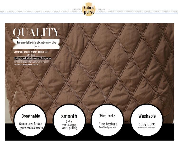 Women's Winter 2025 Rhombus Hooded Cotton-Padded Jacket - Trendy Petite Lightweight Outerwear