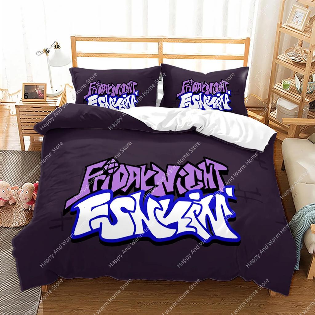 3D Freitag Nacht Funkin Bettwäsche Set Einzelbett Doppelbett Voll Queen King-Size Maße Maße Freitag Nacht Funkin Bettwäsche Set Kinder Jungen Schlafzimmer Weich