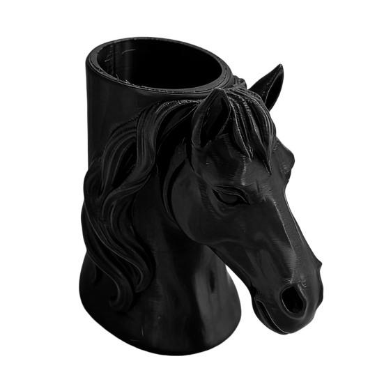 

3D Printed Horse Head Pen Holder Practical Desk Organizer for Pencils Markers Creative Office Home Decor Unique Gift for Students