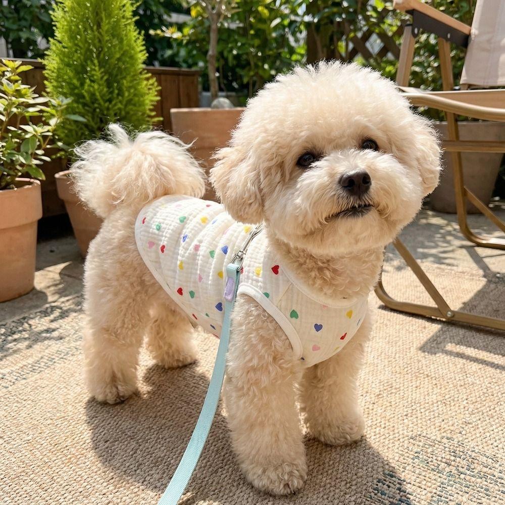 Thin Pet T-shirt Soft Cotton Dog Sleeveless Clothes Fashionable Pet Short Shirt Puppy Wear