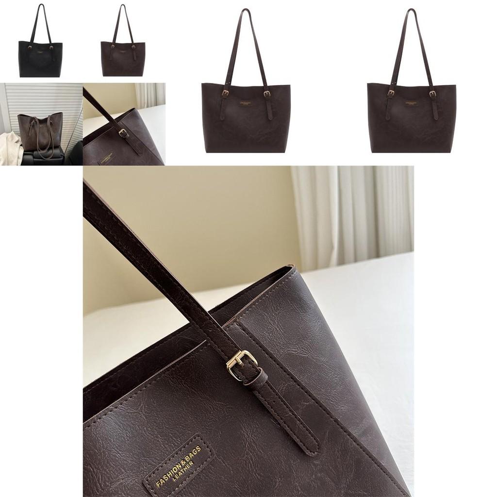 Pu Large Capacity Tote Bag For Women With Letter Print For Daily Use