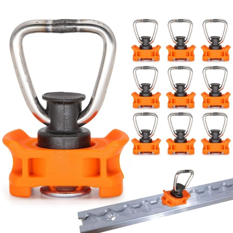 Versatile Lashing Rail End Fittings, For Easy Motorhomes Installation Easy Cargo Securing in Vehicles Trailer Transport