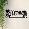 Vintage Powder Coated Iron Wall Art Heart Swirl Design Living Room Entryway Gift