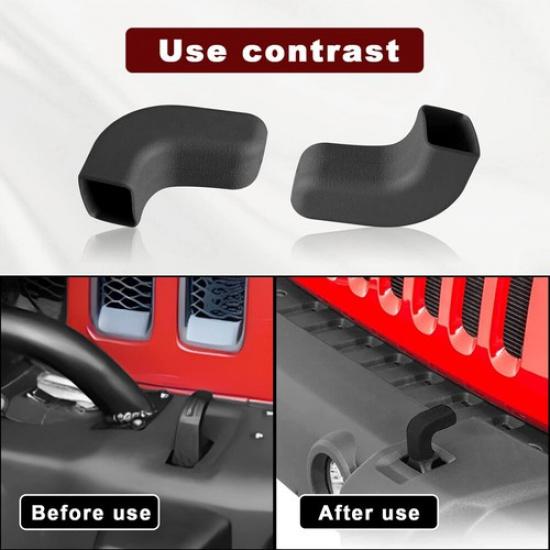 Front Factory Bumper Tow Hook Cover Trim For Jeep Wrangler JK JL JT 2007-2023