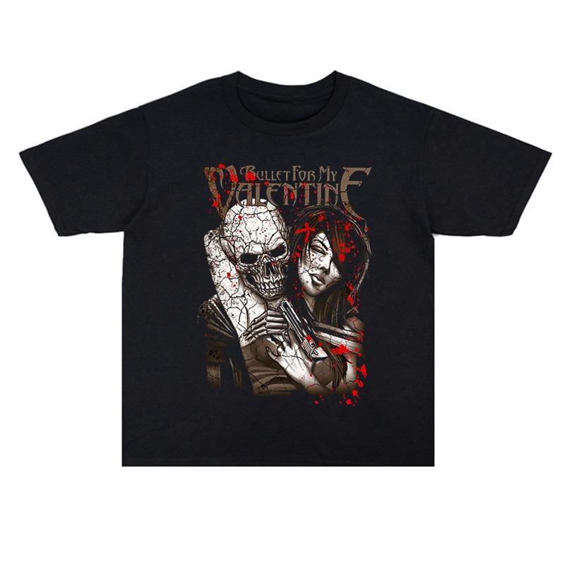 Deadly Lover Metalcore Band Bullet for My Valentine Rock Personality TShirt Loose Cotton M