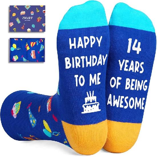 Zmart Birthday Gift Ideas Socks - Gifts for 13-19 Year Old Teen Girls Boys