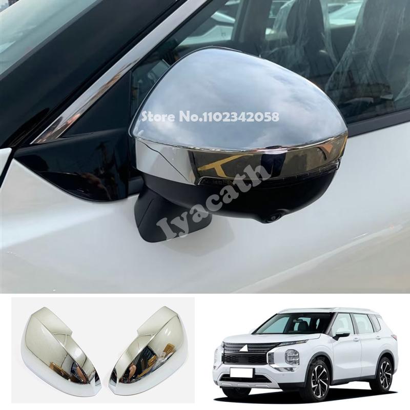 For Mitsubishi Outlander   2024 ABS Car Rearview Door Side Mirror Trim Rearview Mirror Rain Shield Cover Accessories