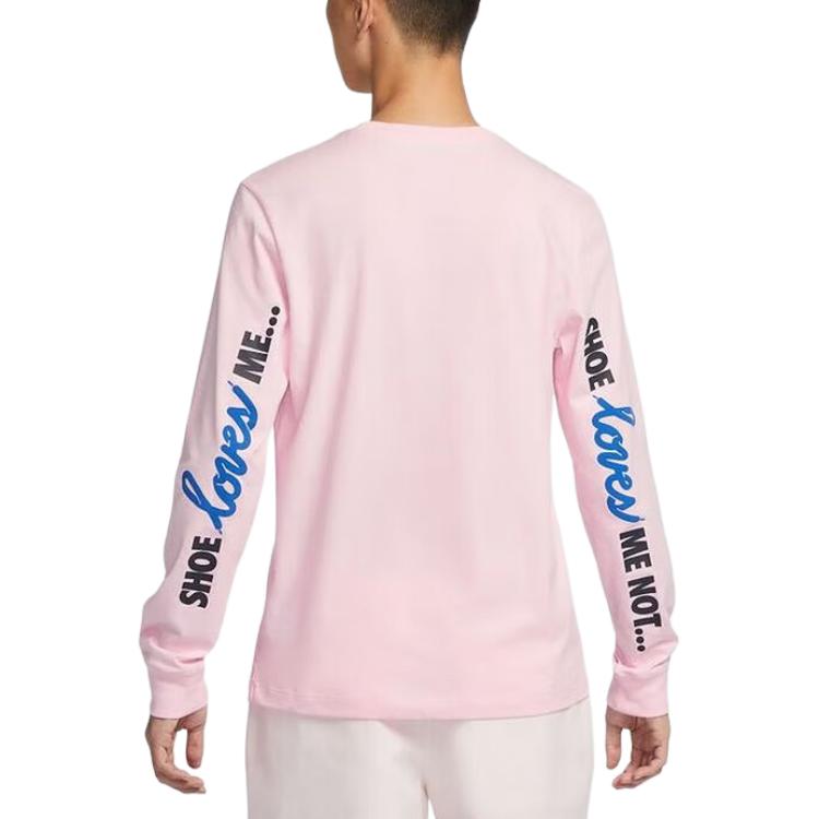Nike Sportswear As U Nsw Tee Ls Oc Vday Comfortable Fashion Versatile Long Sleeve T-Shirt Men Tops Pink HV9808663