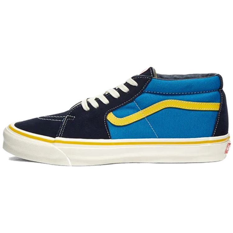 

Кроссовки унисекс Vans OG Sk8-Mid LX средиземноморского синего цвета VN0A4BVCXEP
