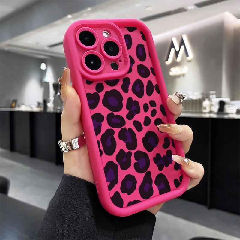INS Leopard Print Matte Silicone Soft CoverPhone Case For iPhone 11 Case iPhone 16 13 15 14 12 Pro Max XR 16e XS X 7 8 Plus SE