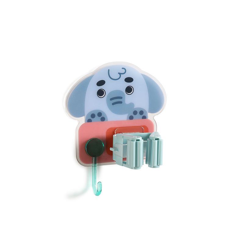 Creative Cartoon Non Punching Wall Mounted Mop Hook for Bathroom, Balcony