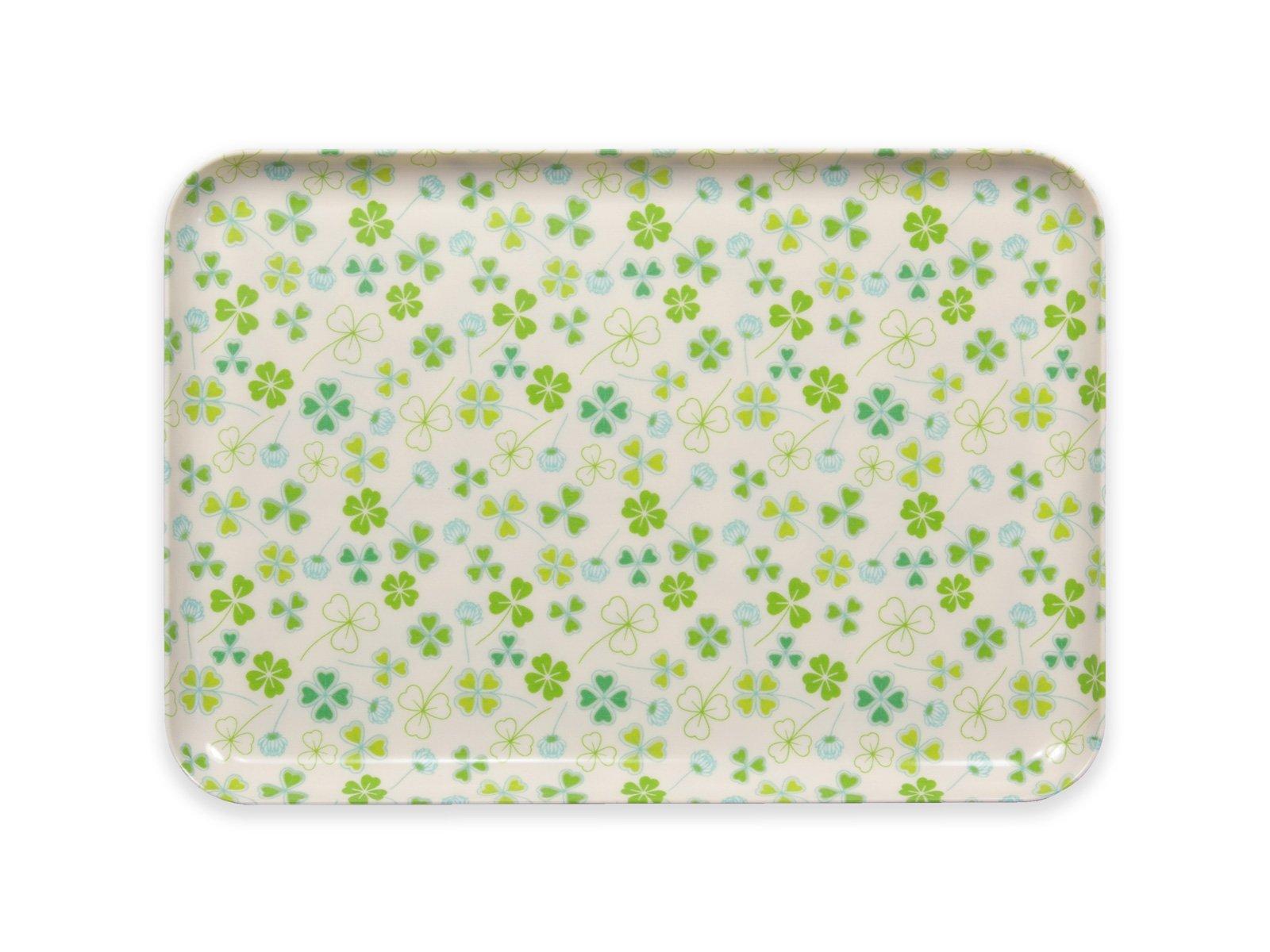 

TATSU-CRAFT ST Tray, Medium, Clover Design, Off-White, Dishwasher Safe, Stylish Plastic Tray, SquareRectangular, Western Style, Kitchen Tray,
