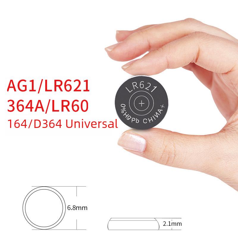 SR621SW AG1 Button Battery for Watches (2-Pack)