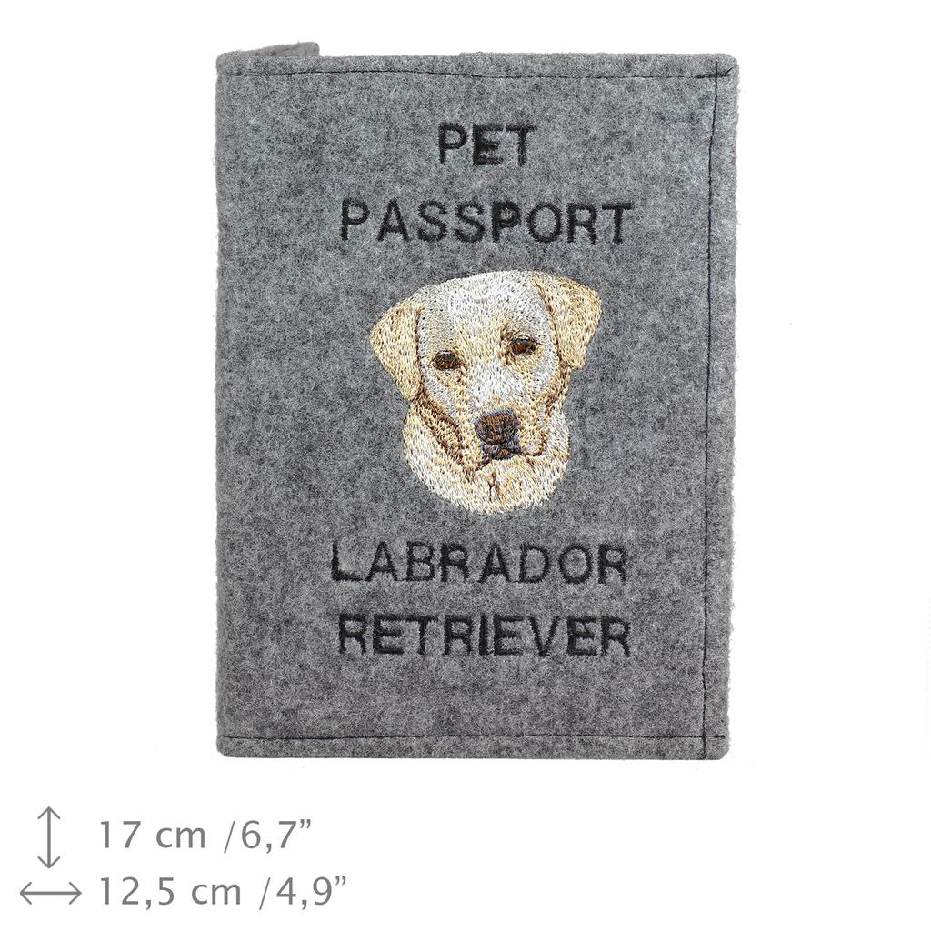 Labrador Retriever - Dog passport case, document case, gift for the traveller from the Art-Dog brand