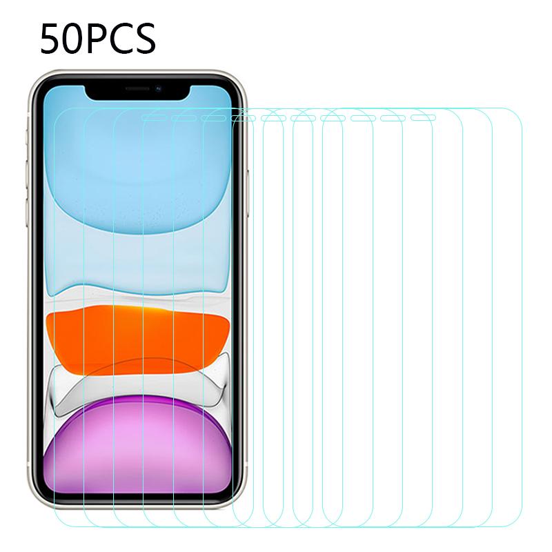 

Bulk Purchasing 50Pcs Tempered Glass Screen Protector for iPhone 11 6.1 inch HD Screen Film Arc Edge Anti-Dust Screen Protector Type A