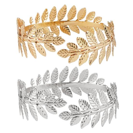 Hands Bracelet Fine Workmanship Minimalistic Adjustable Opening Stylish Long Lifespan Christmas Gift Alloy Roman Bride Leaves Armband Bracelet
