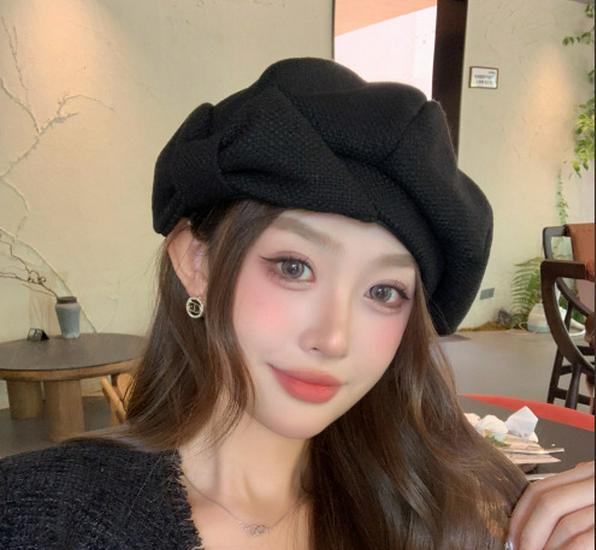 

Chic 2024 Women s Beret - Versatile for Summer, Spring, and Autumn, Flattering Design Adjustable чёрный