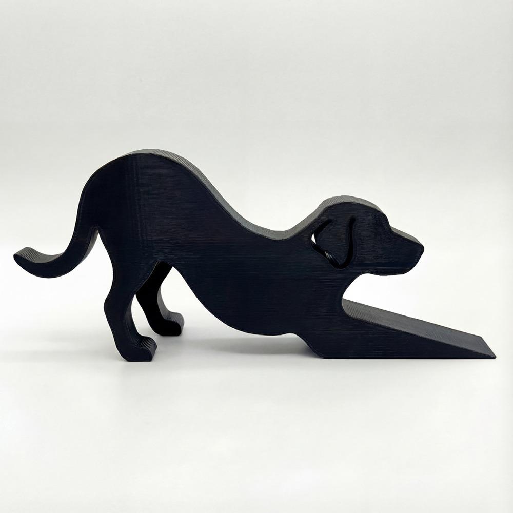 Funny 3D Printing Decorative Animal Door Stop Non-slip Anti-collision Door Stopper Black Door Bumper for Home&Office