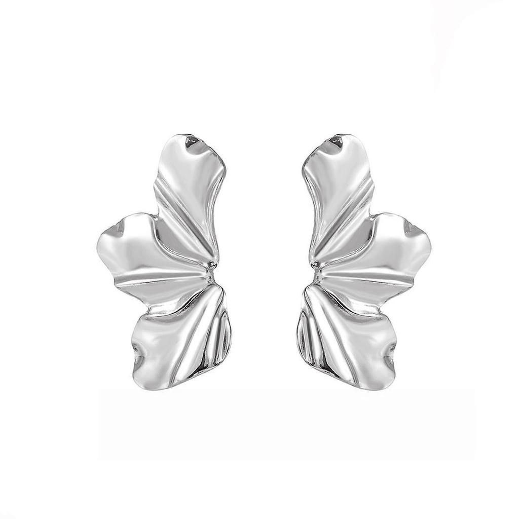 2 Pairs Gold Flower Stud Earrings for Women – Lightweight Alloy, Elegant Textured Design, Daily & Evening Wear