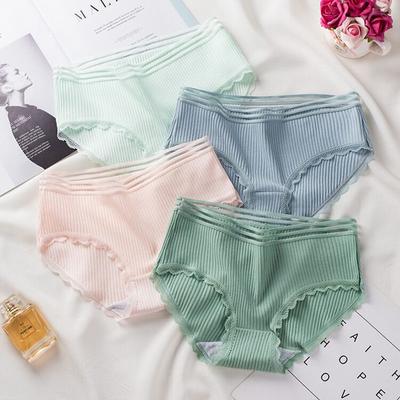 Ropa interior de algodón para mujer, calzoncillos para mujer, bragas para niña, calzoncillos sólidos para niña