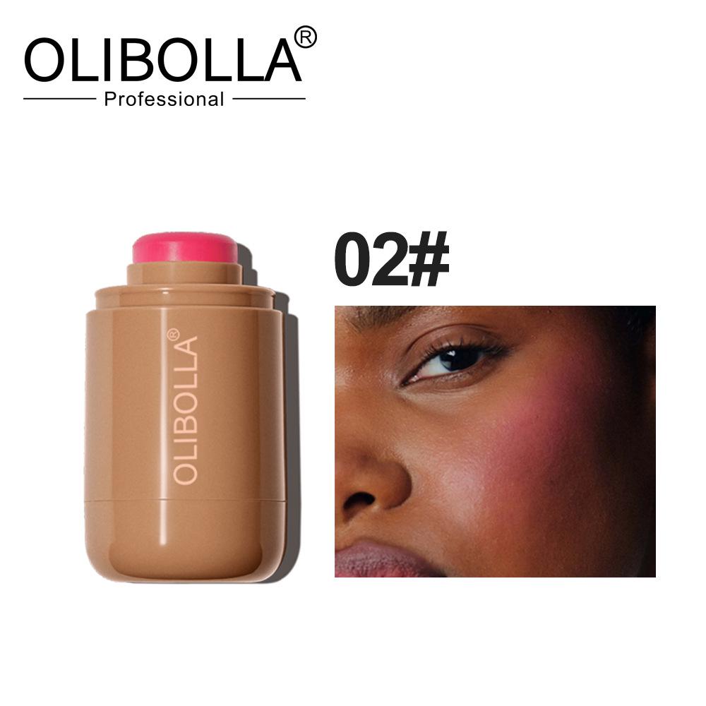 

OLIBOLLA Румяна-стик двойного использования Хейли: Стойкий крем для губ и щек, портативный для контуринга.