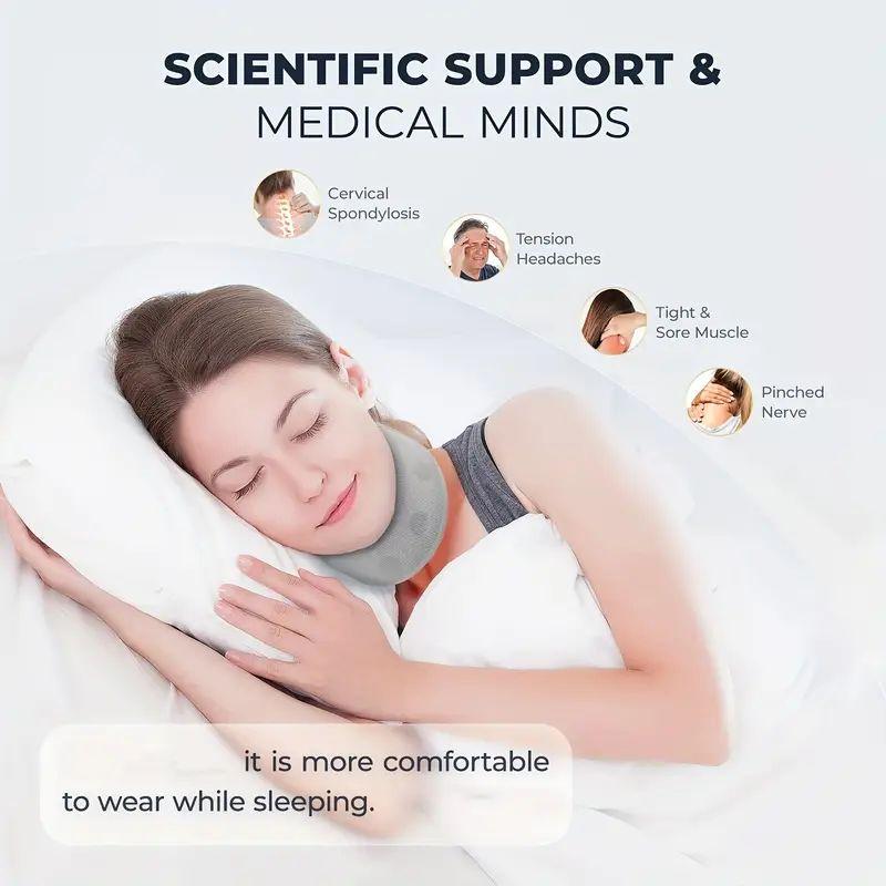 Adjustable soft foam neck support breathable ergonomic V shape design perfect for sleep and travel comfort