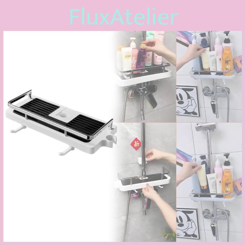 Shower Shelf Caddy Bathroom Rack Organiser Holder Towel Buckle Head Hook Fit