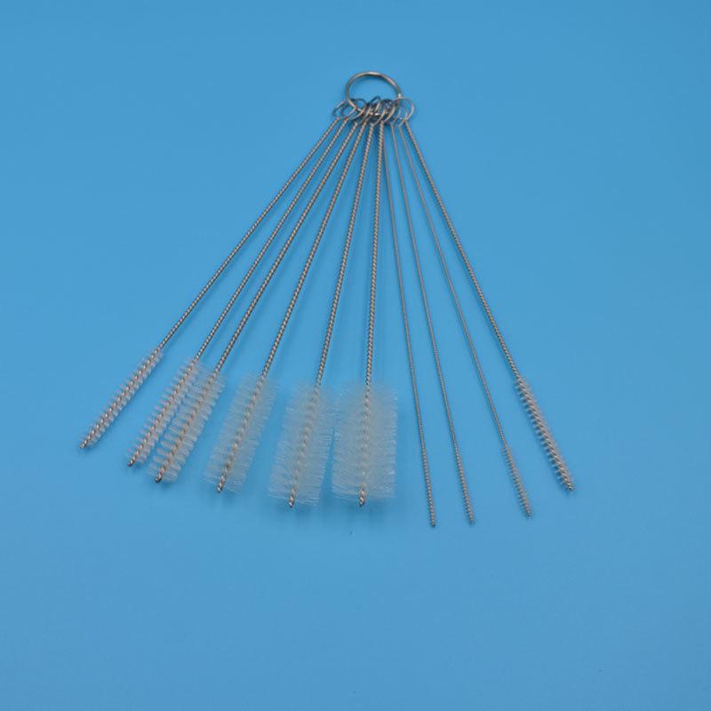 Stainless Steel Straw & Nylon Pipe Cleaning Brush Set, Multiple Sizes Available