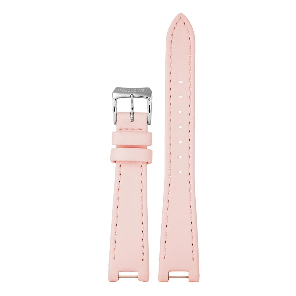 Raymond Weil SHINE Stainless Steel Sapphire Quartz 5 ATM Water Repetto Collaboration Pink and Black Calfskin Exclusive Swiss Watch Silver Watch, Dial,