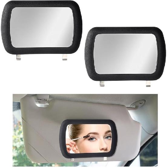 Car Sun Visor Vanity Mirror, Clip-On Automotive Makeup Sun-Shading Mirror, Universal Vehicle Sun Visor Cosmetic Vanity Mirror For Women Girls,