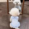 Sun Protection Lace Off-Shoulder Dress Thin Dog Princes Dress Flower Print  Princess Skirt Anti-Static Puffy Skirt Small D...