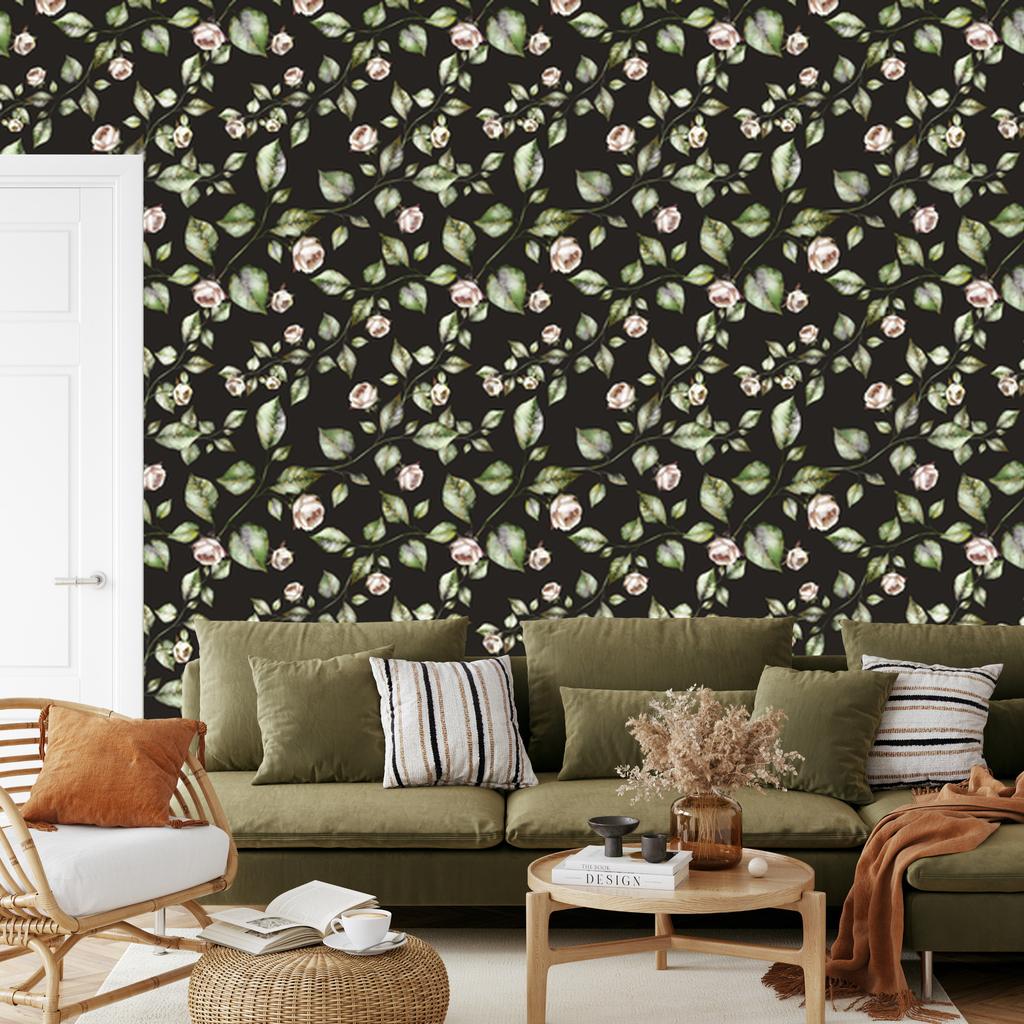 Classic Roses Wallpaper for Living Room and Bedroom 50x1000