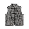Stand Collar Boys' Vest Set: Pan Buckle Hanfu Jacquard Tang Suit Style