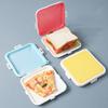 New Sandwich Toast Storage Box Silicone Portable Food Bento Containers Reusable Fresh Keeping Lunch Boxes Microwave Dinnerware