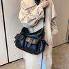 Female Stylish Tote Bag Black Hobo Handbag Large Capacity Shoulder Bags Ladies Soft PU Leather Messenger Bags Women Shopper Bag