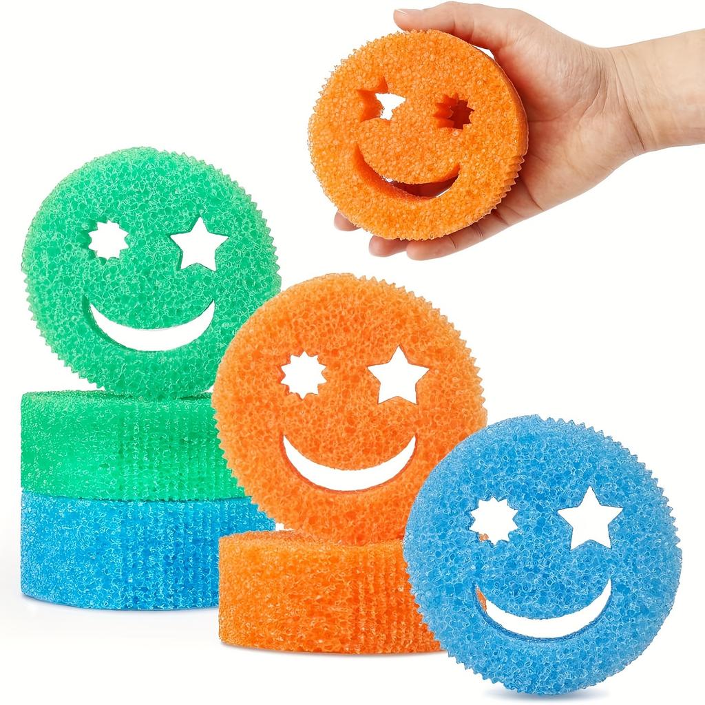 Polyurethane Multi-Purpose Scrub Sponges (3/6 Pack) - Scratch-Free Kitchen & Bathroom Cleaning Sponges - & Polymer Foam