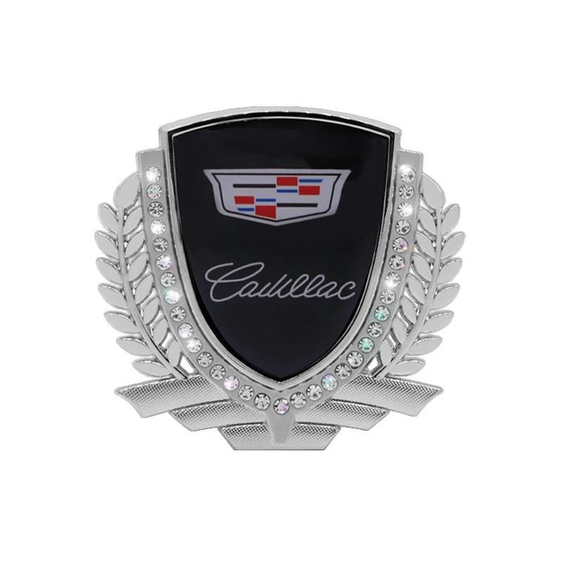 Car Side Sticker Crystal Emblem for Cadillac Escalade CTS ATS SRX Deville BLS XT4 XT5 XT6 STS XTS SLR XLR CT4 CT5 CT6 Decoration