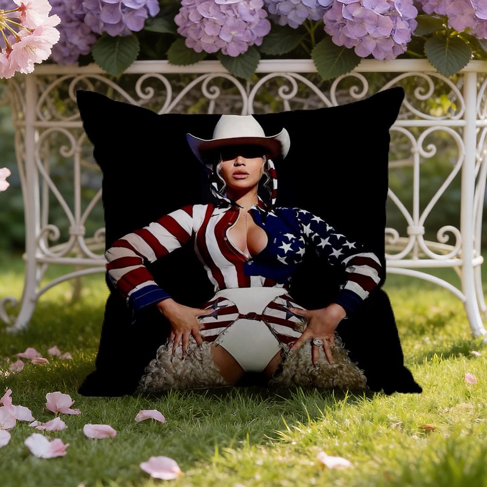 Singer B-Beyonce C-Cowboy Cushion Cover Home & Car Dual-Scene Pillow Cover: Reversible for Premium Comfort